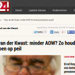 Minder AOW en je pensioen